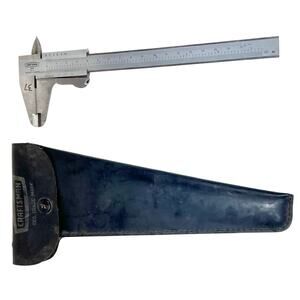 Vintage Craftsman 6” 15mm Hardened Stainless Caliper #40181 with Case